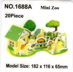 48145-3 3D puzzle PLATE - MINI ZOO